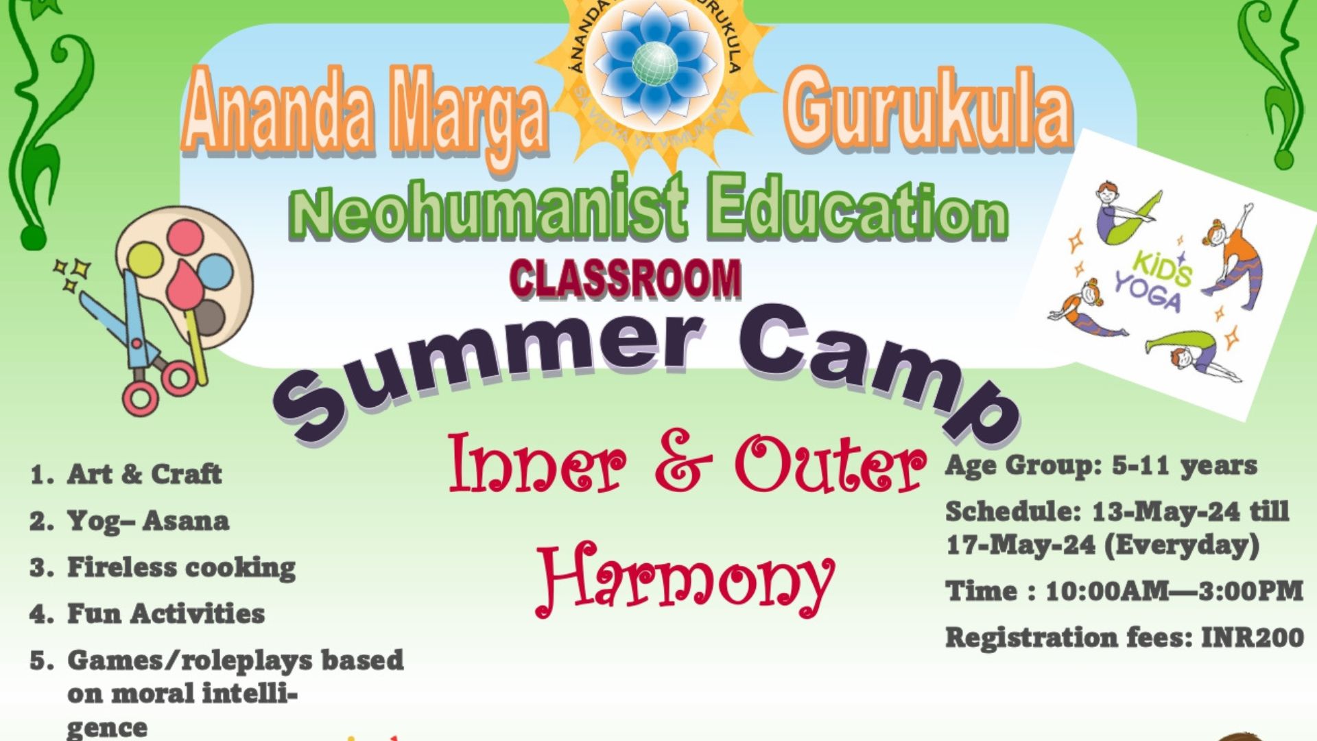 Ananda Marga Gurukul Summer Camp