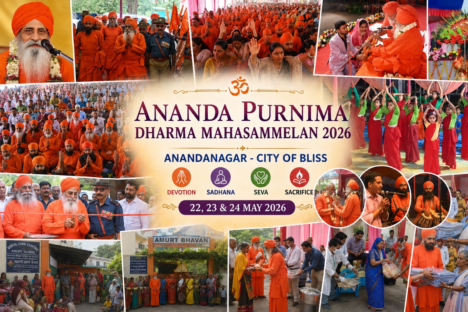 Ananda Purnima Dharma Maha Sammelan 2026 Concludes Successfully at Anandanagar – The City of Bliss