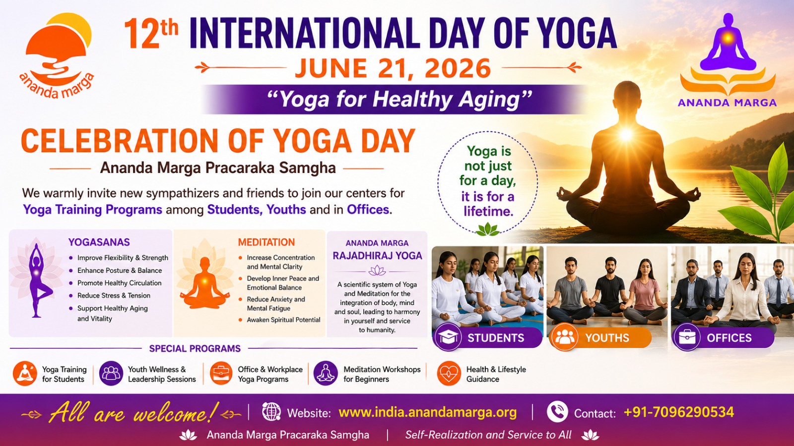12th International Day of Yoga – June 21, 2026
